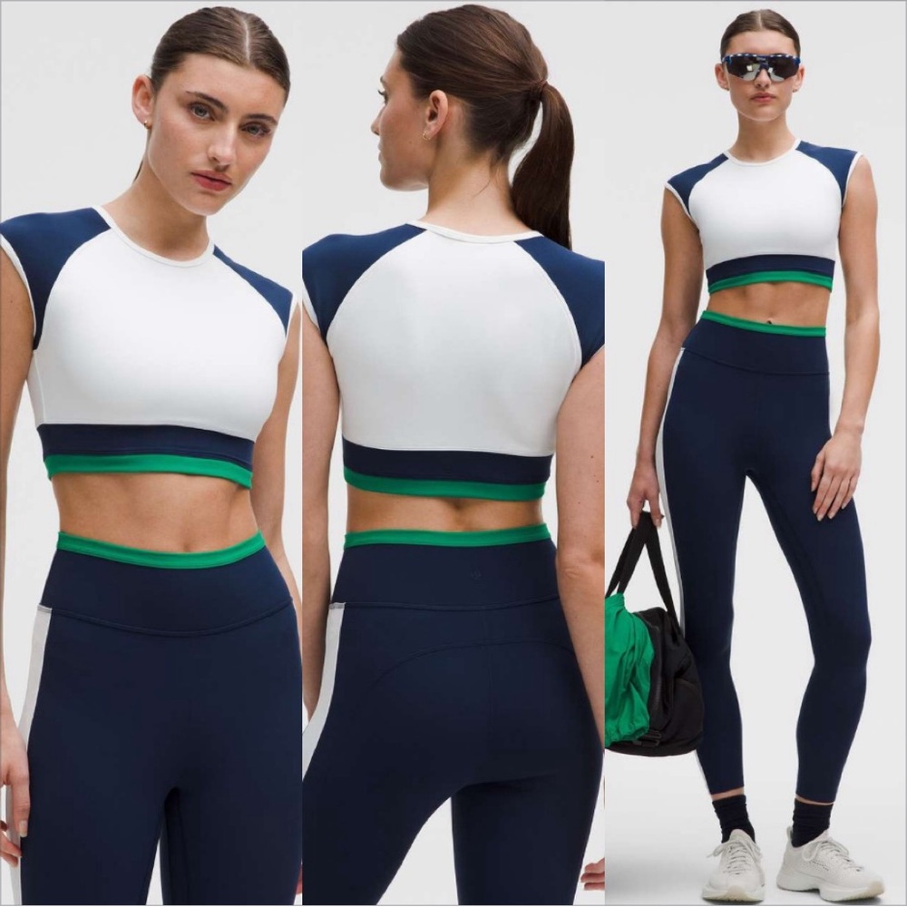 Lululemon Nulu Cropped Short-Sleeve Shirt *Retro Remix